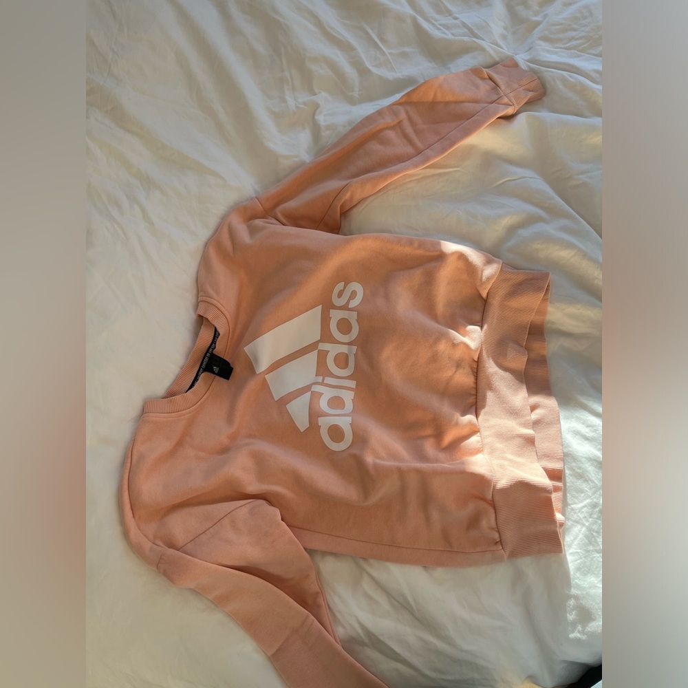 Adidas hoodie x small peach